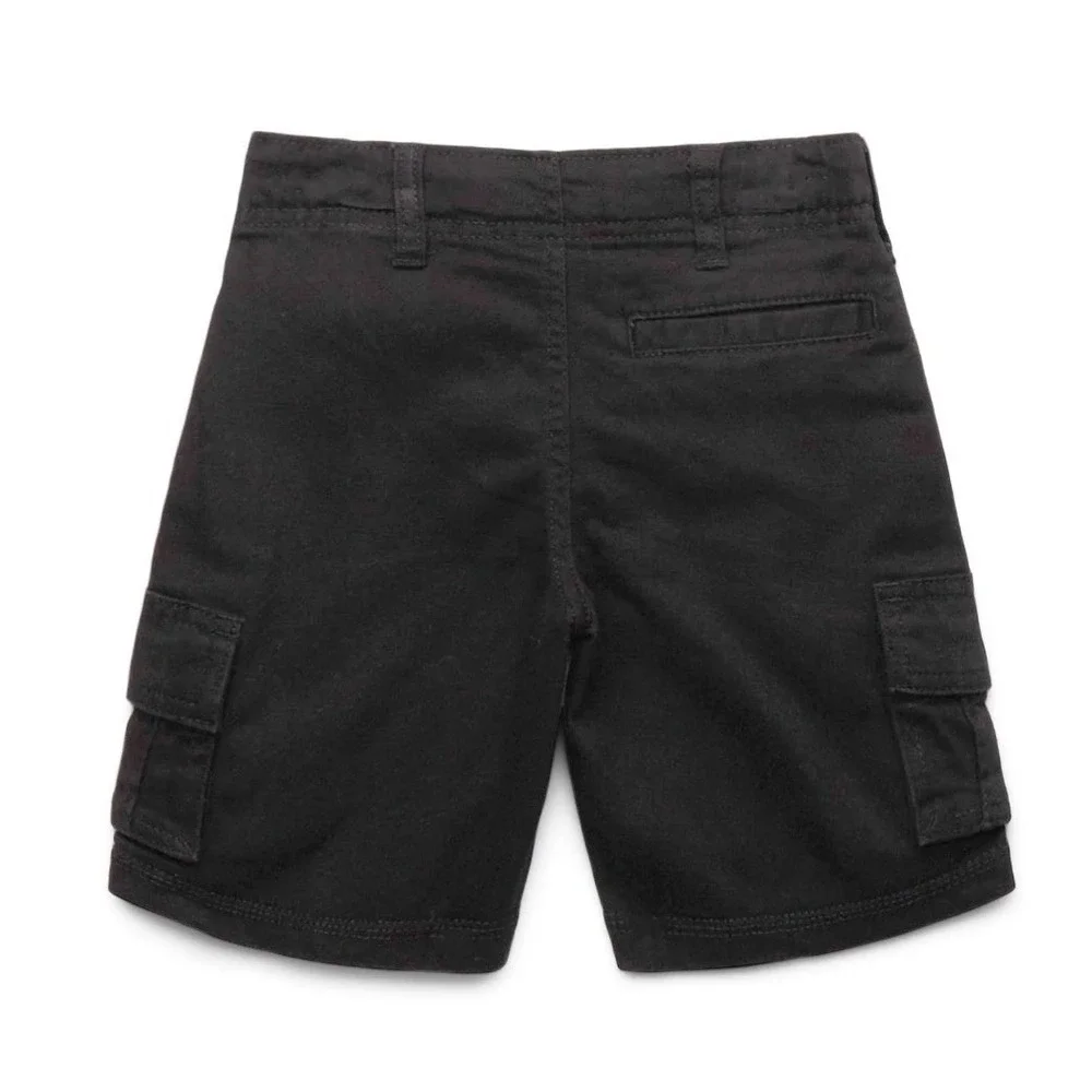Wonder Nation Boys‎ Black Cargo Shorts Size 6 New Twill Utility School Uniform